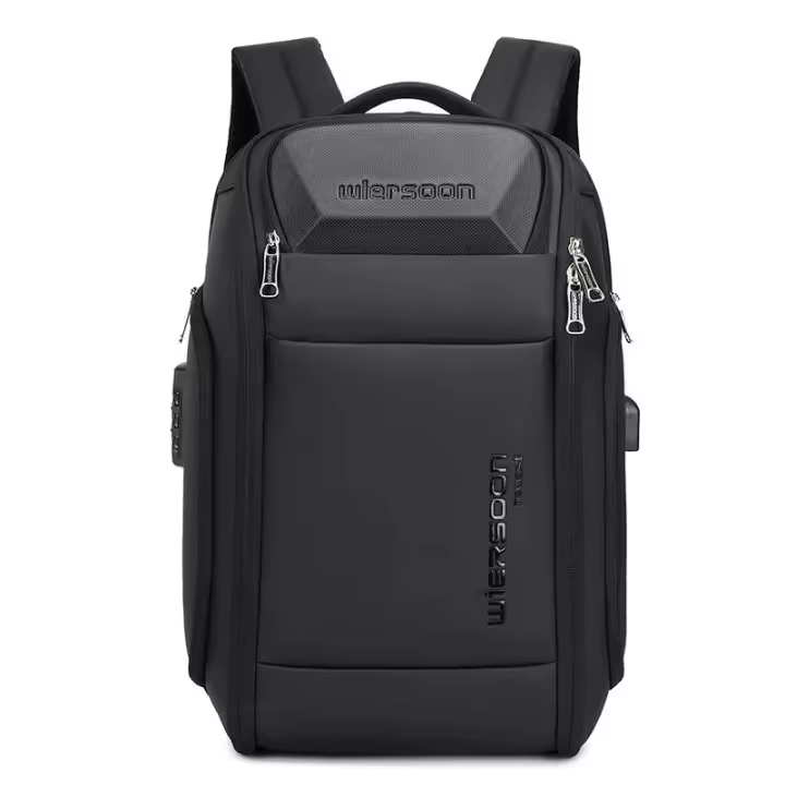 Bolsa De Negocios Multifuncional Impermeable Con Cerradura Antirrobo Transpirable Mochila Con Carga USB Gran Capacidad Para Viajes - 1