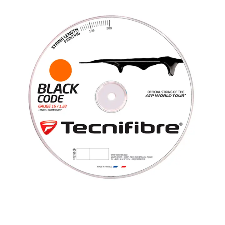 BOBINA CORDAJE TECNIFIBRE BLACK CODE 1.28MM 200M FIRE - 1