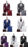 Traje De Boda Para Hombre Estilo Británico Conjunto De Traje De Noche Con Chaleco Y Pantalones Tres Piezas Moda Casual - details 10