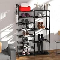 T-lovendo Zapatero de 9 Niveles Almacenamiento de Zapatos Organizador Hasta 30-35 Pares Estante Torre Tubos de Metal con Conectores de Plástico - details 2