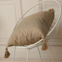 Fundas De Cojines Cuadradas De 45x45 Cm Con Lazos Hechas De Lino Neutral Para Decoración De Dormitorio Fundas De Cojines De Estilo Americano Desmontables Y Lavables - details 4