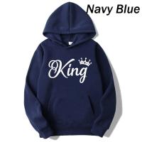 Sudadera De Capucha Largo Manga Para Mujer Estampado Rey Y Reina Casual Streetwear Para Pareja Otoño E Invierno - details 19