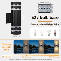 Lámpara De Pared Exterior LED IP65 Impermeable E27 Para Porche Puerta Frontal Jardín Estilo Moderno Soporte Para Bombilla Reemplazable - details 20