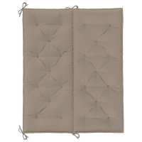 vidaXL Cojín de banco de jardín tela Oxford taupe 120x(50+50)x7 cm - details 4