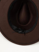 Nueva Moda Sombrero De Jazz Elegante Para Mujer Primavera Otoño Invierno Tejido De Lana Vintage Cuché De Literatura - details 0