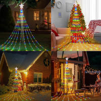 Luces De Navidad Estrella De Cinco Puntos Solar Para Jardín Fiesta Decoración De Árbol De Navidad Impermeables Luz De Fairy - details 11