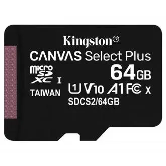 Kingston Technology Canvas Select Plus memoria flash 64 GB MicroSDXC Clase 10 UHS-I - 1