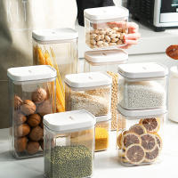 Juego De Botellas De Almacenamiento De Plástico Transparente Para Cocina Ajuste Táctil Para Cereales Frijoles Y Snacks - details 9