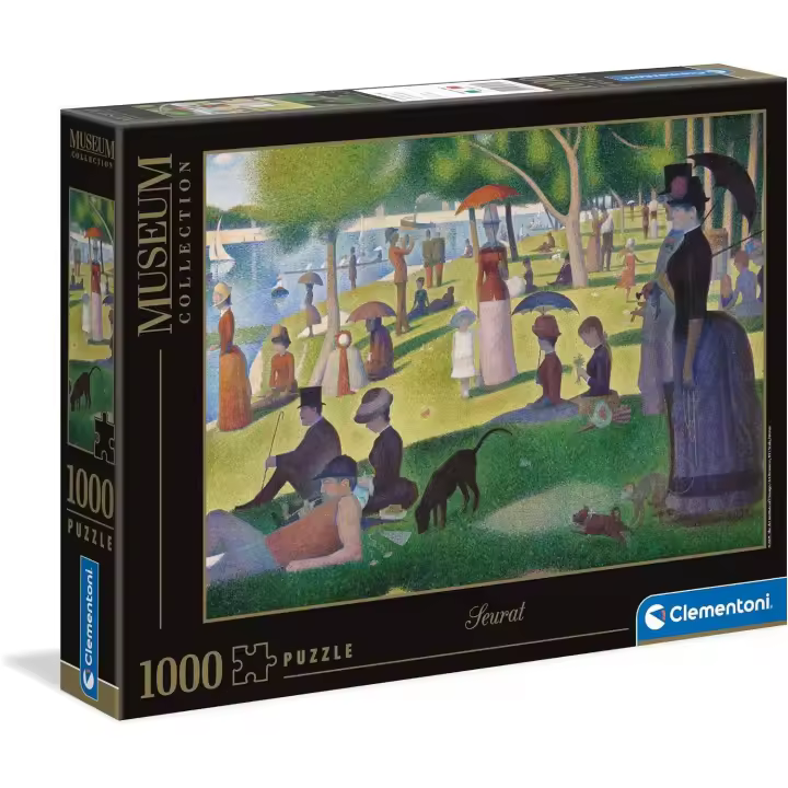 Clementoni - Puzzle 1000 piezas cuadro Seurat - Una tarde de domingo en la isla de la grande Jatte, Colección museos puzzle adulto de cuadros (39613) CLEMENTONI‎ 69 x 50 x 0,25 cm ASIN B08TB56945 - 1