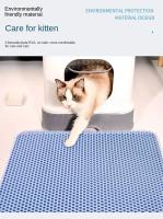 Alfombra De Arena Para Gatos 75x55cm EVA Matriz De Arenero Doble Capa Impermeable Antideslizante Lavable Fundas Para Mascotas - details 8