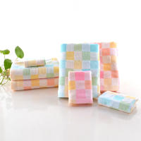 Toalla de gasa, toalla de algodón, doble capa, fina, jacquard, toalla facial, algodón puro, rejilla absorbente de agua, verano - details 3