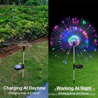Lámpara De Jardín Solar LED Con Efecto De Fuego Decoración De Paisaje Exterior Fuente De Energía Solar Incluye Palillo De Instalación - details 1
