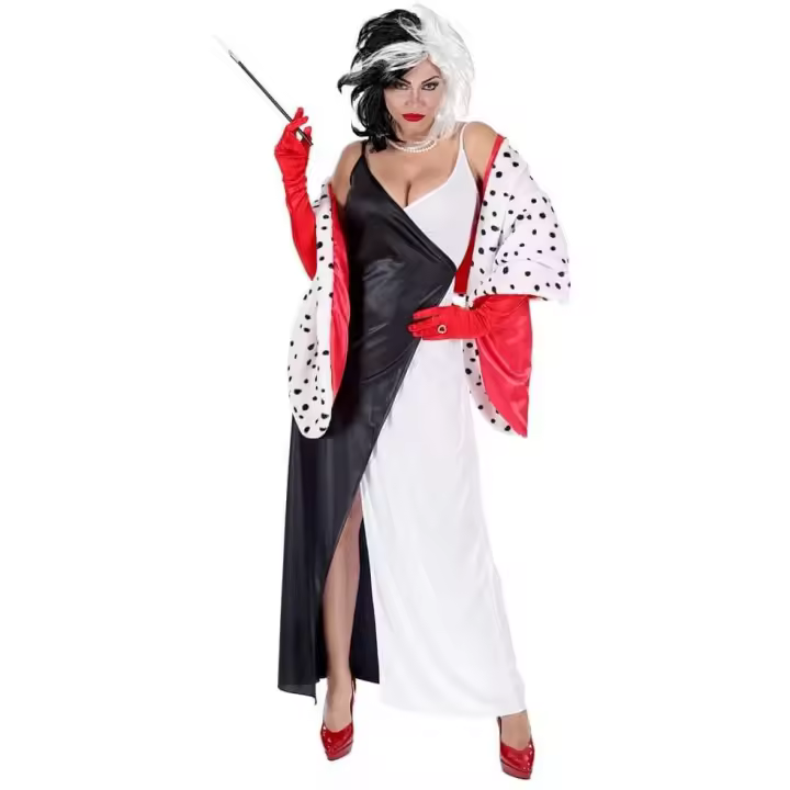 Disfraz Cruella de Vil 101 Dálmatas Lujo adulta - 1