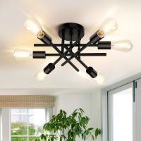 Modern Sputnik Candelabro Lámpara De Techo Semi-Enchufe Con 4/6 Bombillas LED E27 Para Dormitorio Y Sala De Estar Material De Hierro Fuente De Luz LED No Dimmable - details 7