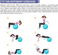 Pelota de Ejercicio de Yoga Fitness para Equilibrio, Estabilidad y Fortalecimiento Muscular de 65CM - KMT Style - details 6