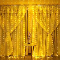 Luces De Cortina LED Con Control Remoto Y USB Para Decoración De Hogar Fiesta Boda Pared Ventana Halloween Navidad - details 17