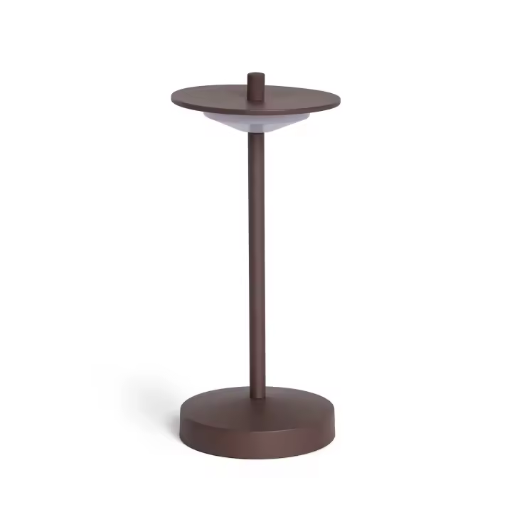 Ledkia Lámpara de Mesa LED Portátil para Exterior Metal con Batería Recargable Estepona Negro - 1