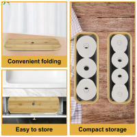 Cesta De Papel Toiletto Con Tapa Organizador De Almacenamiento Para Baño Soporte Libre Para 12 Rolls De Papel Higiénico Ecológico De Madera Rectangular - details 3