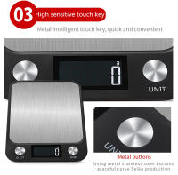 Báscula De Cocina 15Kg/1g Electrónica Digital Con Diseño De Acero Inoxidable Para Medir Alimentos Y Pasteles Escala Inteligente Para Café - details 7