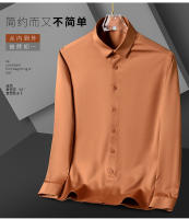 Camisa Larga Para Hombres Talla 6XL Antirroto No Hierro Formal Profesional Casual Social De Alta Gama Cuello En V Botones Sólido - details 14