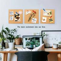 Tablero De Tachuelas De Madera De 30cm/11.8in Con Adhesivo Auto-Adhesivo Tablero Decorativo Para Pared De Fotos Tablero De Noticias Tablero Con Gancho - details 5