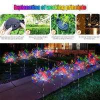 1PCS 490Leds Luces De Fuego Solar Para Jardín Impermeables Con 8 Modos De Iluminación Decoración De Navidad Para Jardín Y Paisaje - details 4