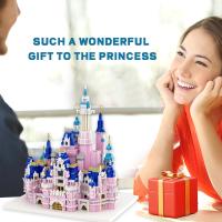 Kit De Modelos De Torreón Rosa Para Adultos Y Niñas Microbloques De Construcción Para Juegos Educativos Y Arquitectura De Castillos - details 0