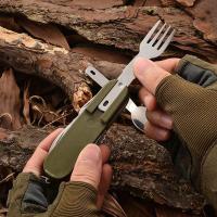 Juego De Utensilios De Acero Inoxidable 7 En 1 Multifuncional Para Actividades Al Aire Libre Ideal Para Picnics Camping Senderismo Y Viajes - details 1