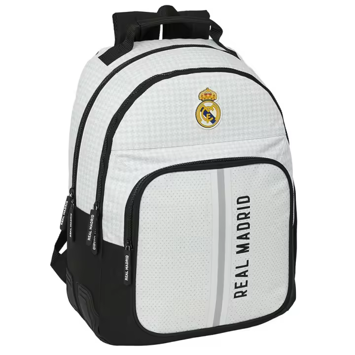 Mochila Safta Doble Adapt.Carro Real Madrid 1ª Equip. 24/25 32X15X42Cm - 1