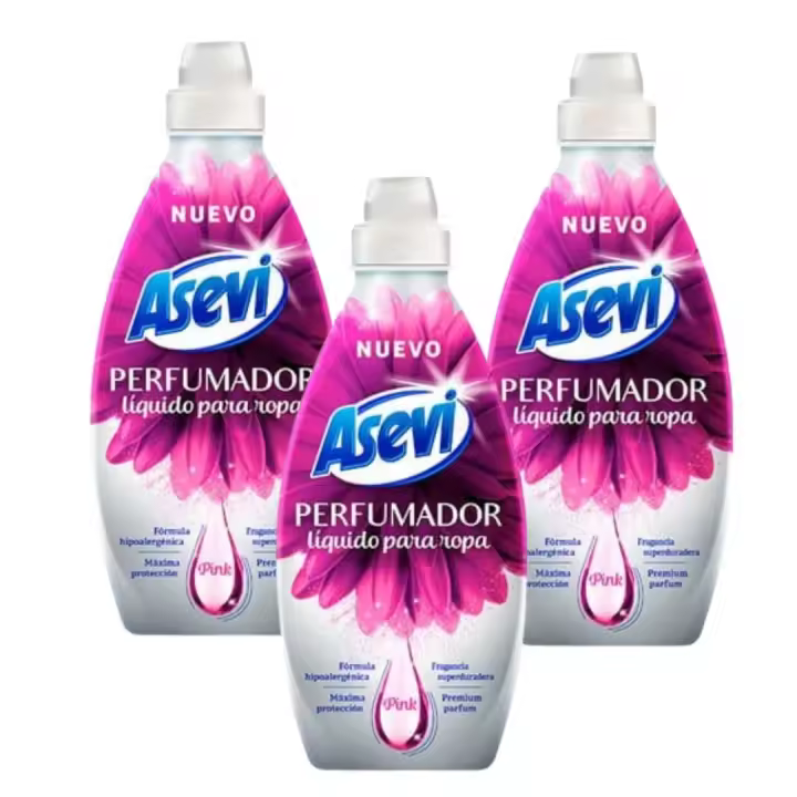 Pack 3- Perfumador para ropa Asevi  Pink 36 dosis (Total: 108 dosis) - 1