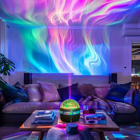 Proyector De Luz Nocturna LED Northern Lights Con Control Remoto Y 7 Modos RGB Para Habitación De Niños Fiesta KTV Incluye Cable USB - details 4