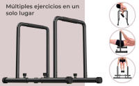 ManiBoom Barras Paralelas Calistenia Ancho y Altura AJUSTABLE Carga 220kg - Barra Fondos Agarre ERGONOMICO para gimnasia en Casa - Dip Bar Calisthenics - Pull up Station - Bars Paralletes - details 4
