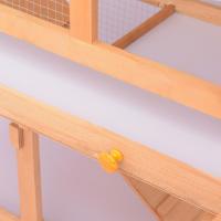vidaXL Conejera jaula de animales con patio exterior madera - details 4