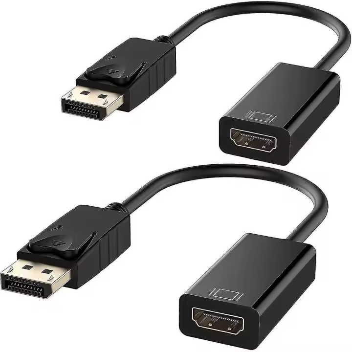 Adaptador DisplayPort a HDMI 1080p, negro - 1