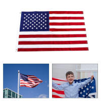 Bandera Estelar De Estrellas Y Pabellón Americano De Poliéster Con Encaje Decoración Patriótica Para Jardín Y Casa Resistente Al Clima Con Ganchos Para Palas Exterior - details 3