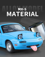 Coche De Escala Mazda Miata MX-5 MX5 De 1:24 En Aleación Con Sonido Y Luz Vehículo De Colección Para Niños Modelo Metálico Para Juguete - details 3