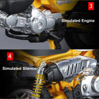 Honda Monkey Motocicleta De Aleación 1/12 Juguete De Modelado De Metal Con Suspensión Delantero Y Trasero Para Niños Regalo De Cumpleaños - details 11