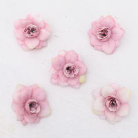 20pcs Flores Artificiales De Seda Pequeñas Rosa Para Decoración De Navidad Boda Sala De Estar Accesorio DIY De Mesa - details 5