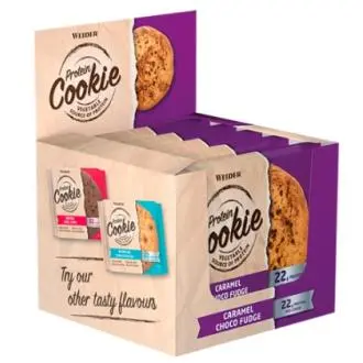 WEIDER PROTEIN COOKIE caramel choco fudge 90grx12uds. - 1