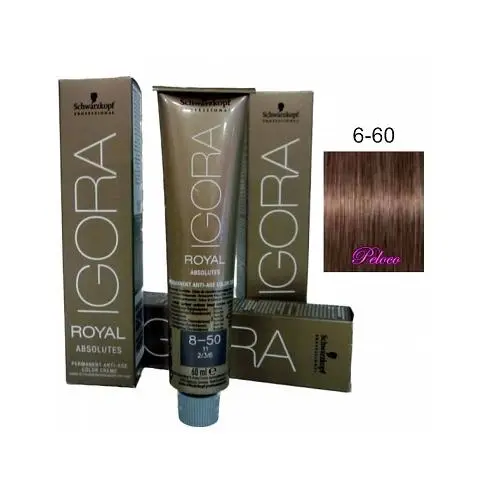 Tinte Igora Royal Absolutes 6-60 Rubio Oscuro Marron Natural 60 ml. Schwarzkopf - 1