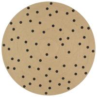 vidaXL Alfombra de yute tejida a mano de yute estampado lunares en diámetro 150 cm/90 cm/120 cm - details 1