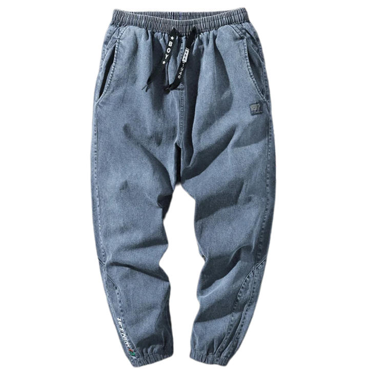Jeans De Jogger Para Hombres Talla Grande 6XL 7XL 8XL Streetwear Negro Azul Pantalones Cargo Casuales Elásticos De Algodón Con Estiramiento Jeans Taper Baggy
