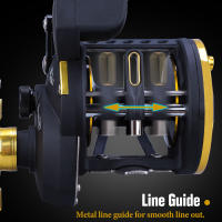 Carrete De Pesca Sougayilang Con Contador De Línea Reloj De Manivela Para Salmón Y Atún 4.1:1/6+1BB Máximo Arrastre 25Kg Pesca En Oceano Y Río - details 14
