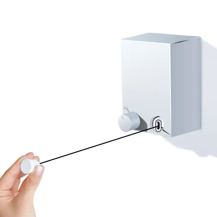 Tendedero Retractable, Ajustable Inoxidable Cuerda Retráctil para Tender Secar Ropa en Interior y Exteriores - 1