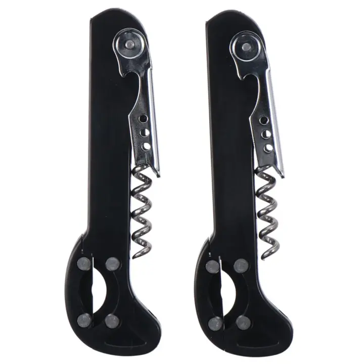 1/2PCS Abrevidrios Multifuncional De Madera De Flor De Pera Con Almacenamiento Dispositivo De 4 En 1 Acero Inoxidable Para Vino Tinto - 1