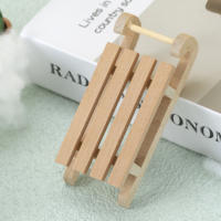Mini Esquife De Simulación No Tóxico 1/12 Modelo De Madera Decoración Para El Hogar Accesorios Para Casa De Muñecas Ornamento De Esquife De Nieve Odoríless - details 4