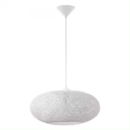 Lámpara Colgante Eglo Campilo Blanco 1 Bombilla E27 - 1