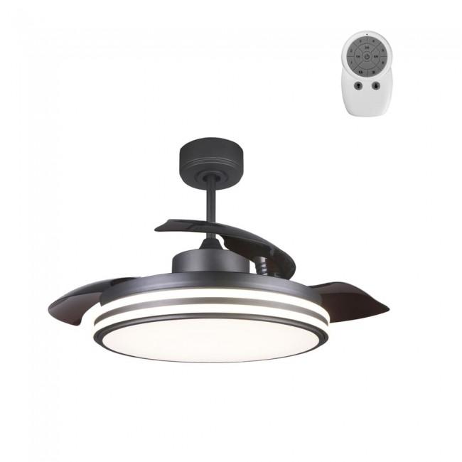 Wonderlamp Ventilador LED con aspas plegables Garin Negro CCT (35W) — oferta en Miravia