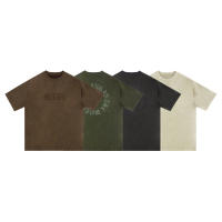 Camiseta De Verano Para Hombres Y Mujeres Con Bordado De Letras Cuello Redondo De Cuero Cortado Manga Corta Estilo Casual Oversize Top Tees - details 1