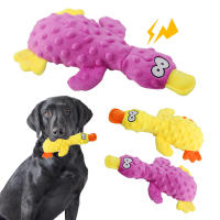 Juguetes De Peluche Divertidos Para Perros Pequeños Y Grandes En Forma De Pato Sonidos Squeaky Juguetes Masticables Interactivos Para Perros - details 0